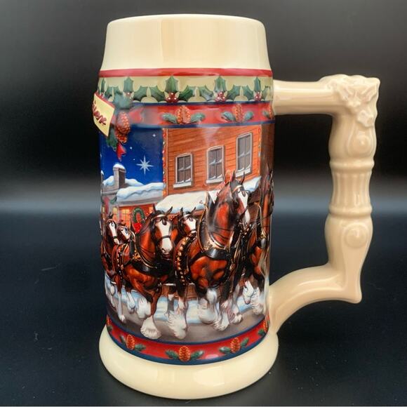 Vintage 2003 Budweiser Holiday Stein Mug - Picture 3 of 11